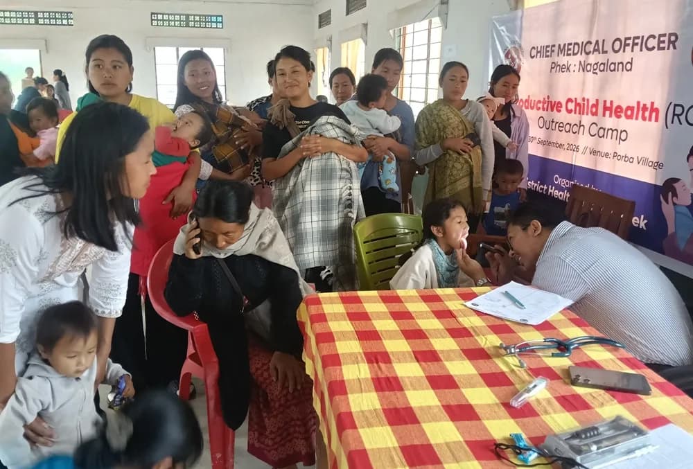 District Health Society Phek conducts RCH outreach camp at Porba village