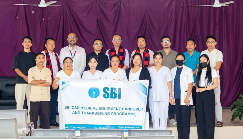 SBI donates medical equipment to District Hospital Kiphire